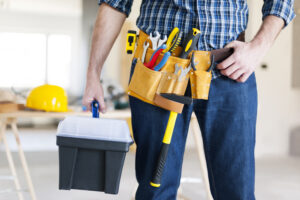 Repair man with tools for home repairs in Yorkville, IL