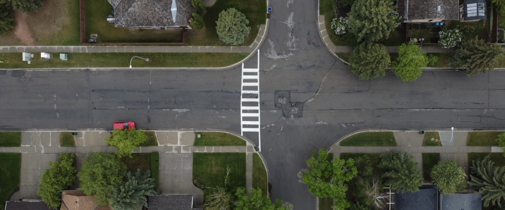 Aerial view of countryside and subdivisions in the Fox Valley Illinois